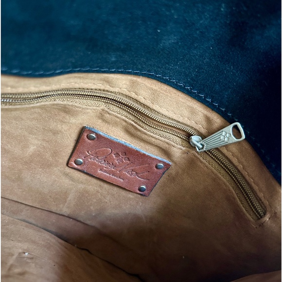 NWOT Patricia Nash Black Leather Hand Tooled Shoulder Bag Crossbody Purse Cover - Picture 6 of 17